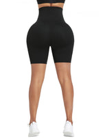 High Rise 3 Rows Hooks Neoprene Waist Trainer Shorts - Sleek_plug