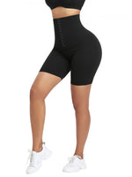 High Rise 3 Rows Hooks Neoprene Waist Trainer Shorts - Sleek_plug