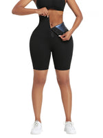 High Rise 3 Rows Hooks Neoprene Waist Trainer Shorts - Sleek_plug