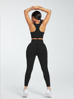 Racerback High Waist Pockets Sports Suit