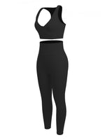 Racerback High Waist Pockets Sports Suit