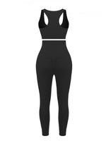 Racerback High Waist Pockets Sports Suit