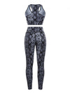 Snake Pattern High Rise Racerback Sweat Suit