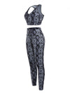 Snake Pattern High Rise Racerback Sweat Suit